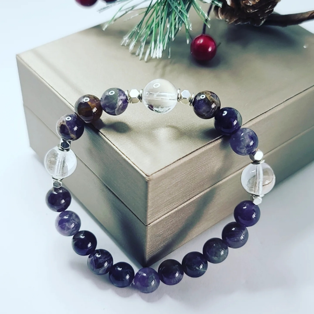 Amethyst, Clear Quartz bracelet